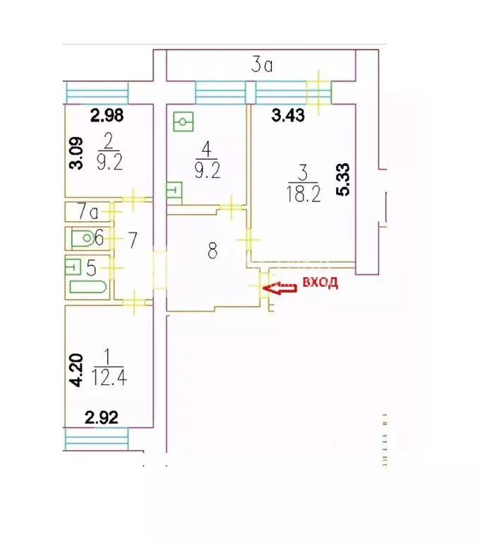 3-к кв. Москва ул. Генерала Белова, 57 (66.7 м) - Фото 2