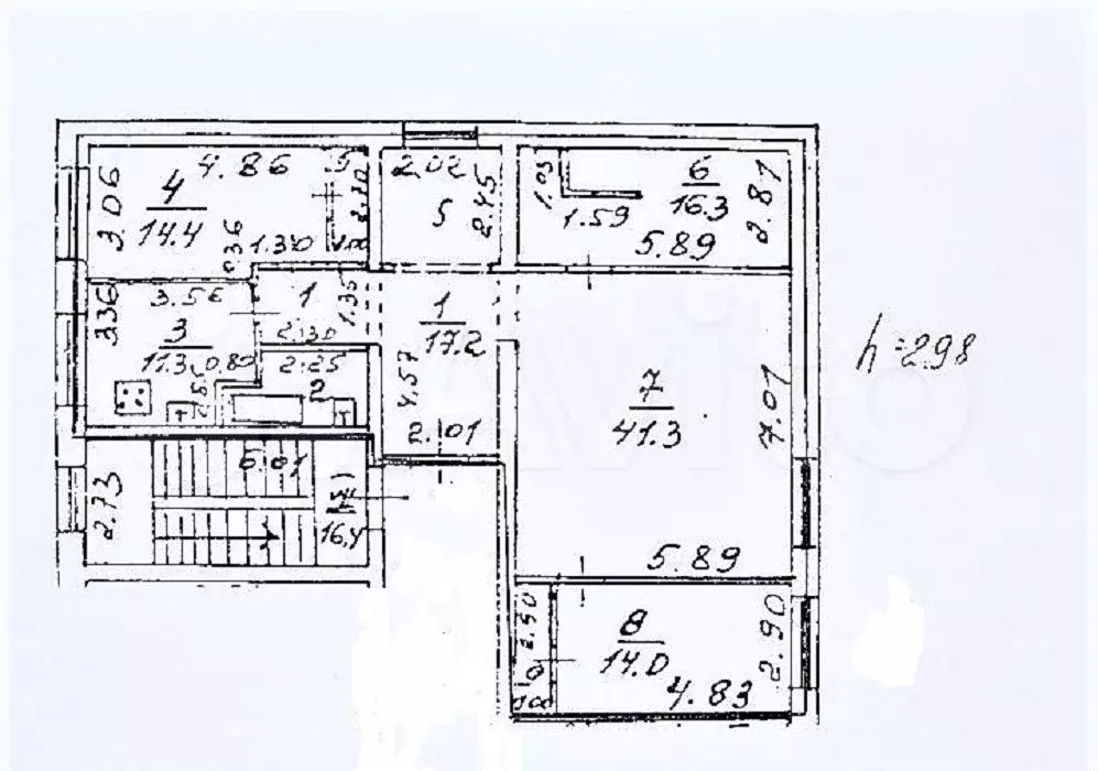 3-к. квартира, 126 м, 3/4 эт. - Фото 0