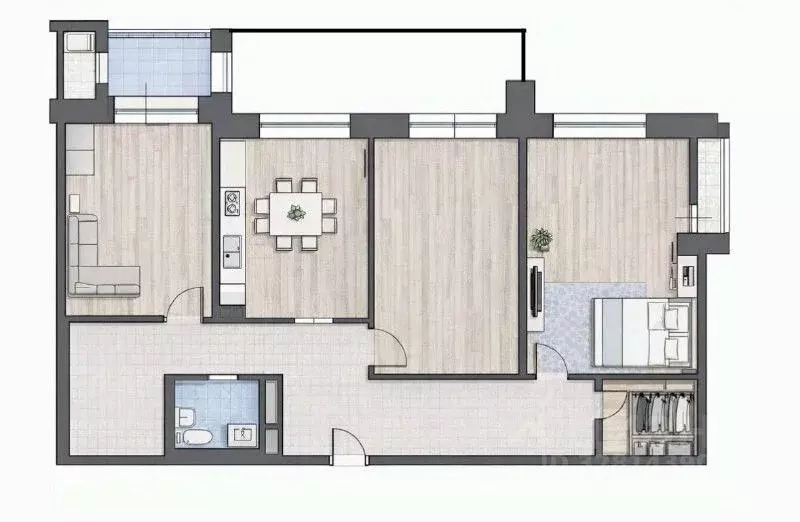 3-к кв. Калининградская область, Калининград ул. 9 Апреля (75.8 м) - Фото 1