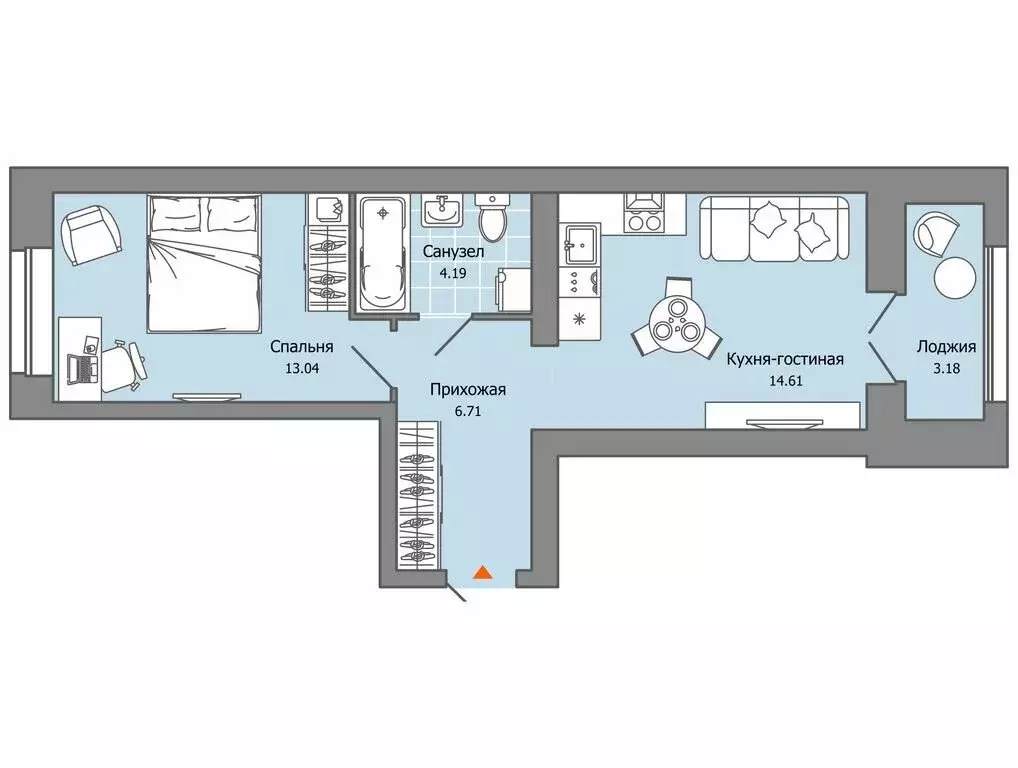 1-комнатная квартира: Ульяновск, жилой комплекс Город Новаторов, 5 (40 ... - Фото 0