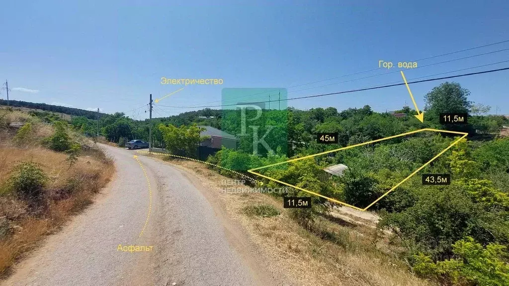 Участок в Севастополь Движенец садоводческое товарищество, 19 (5.12 ... - Фото 1