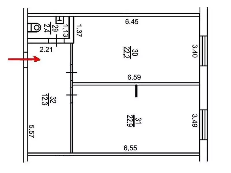 Офис (59.8 м) - Фото 2