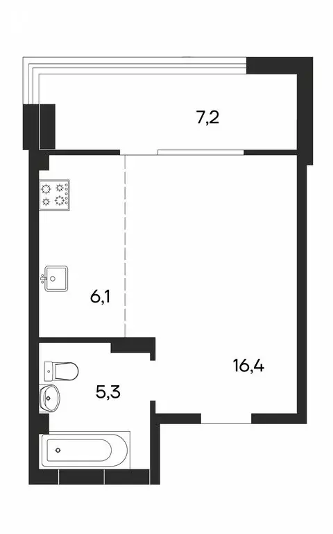 1-комнатная квартира: Бахчисарай, ЖК Прованс (35 м) - Фото 0