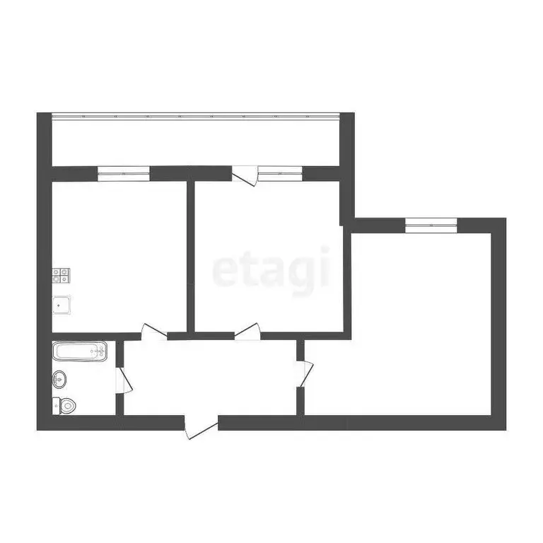 2-комнатная квартира: Тюмень, бульвар Бориса Щербины, 20 (47.2 м) - Фото 1