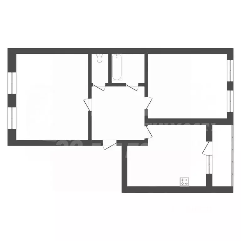 2-к кв. Тюменская область, Тюмень ул. 50 лет ВЛКСМ, 33 (68.0 м) - Фото 2