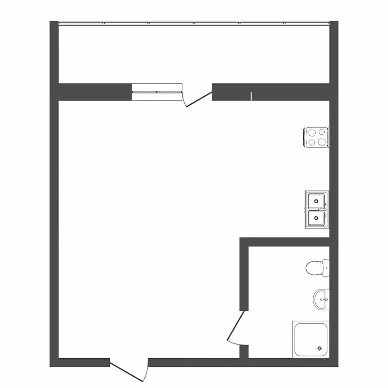 Квартира-студия: Тюмень, улица Газовиков, 33 (36.4 м) - Фото 1