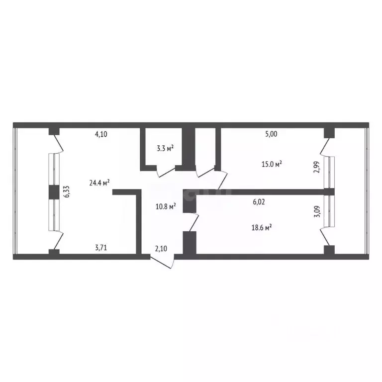 3-к кв. Амурская область, Благовещенск ул. Пушкина, 92 (73.7 м) - Фото 1