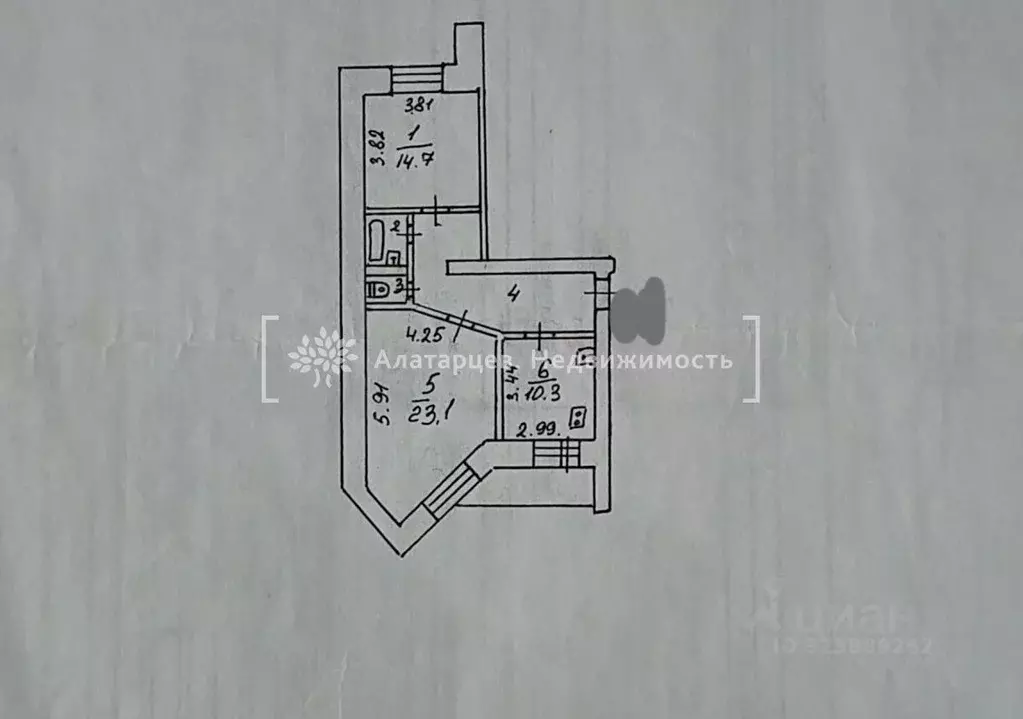 2-к кв. Томская область, Томск Красноармейская ул., 51/1 (65.5 м) - Фото 1