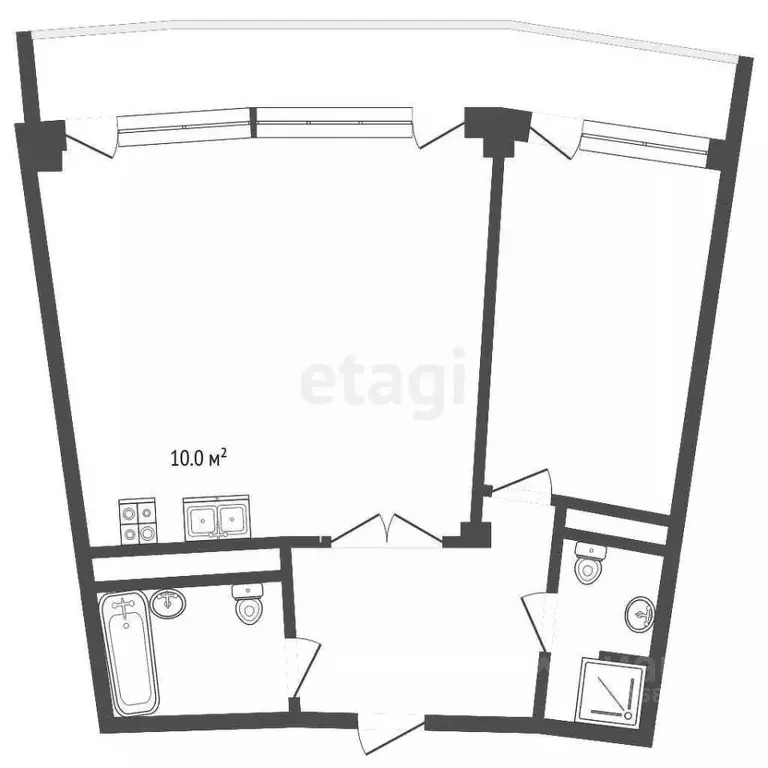 2-к кв. Крым, Ялта муниципальный округ, Ливадия пгт ул. Виноградная, ... - Фото 2