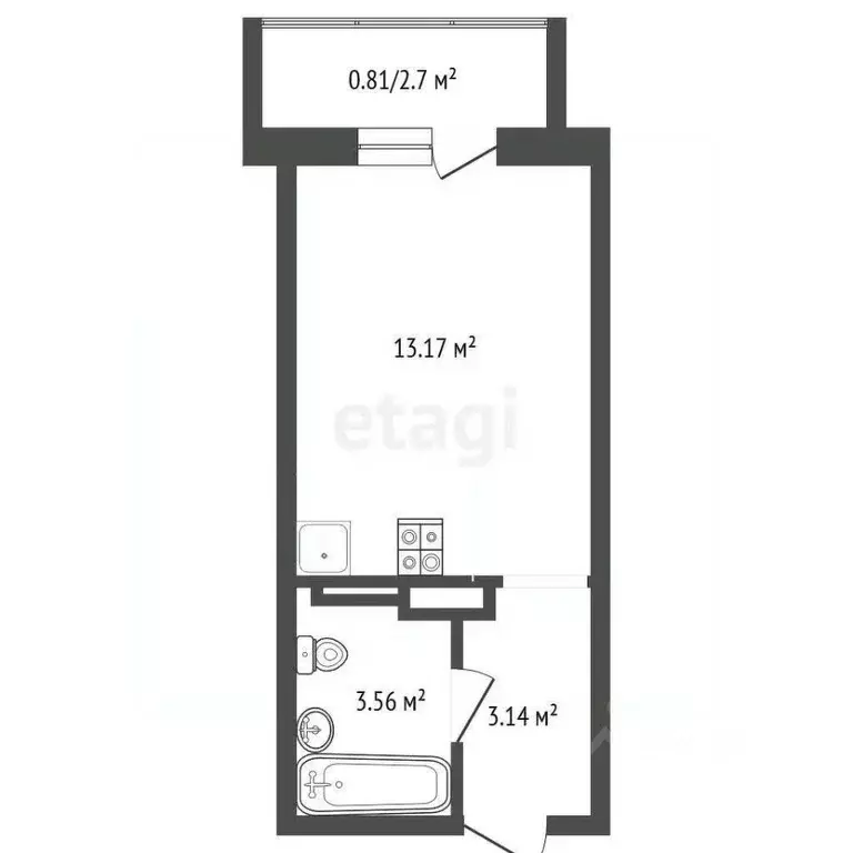 Студия Ярославская область, Ярославль ул. Старая Костромская, 4 (20.68 ... - Фото 2