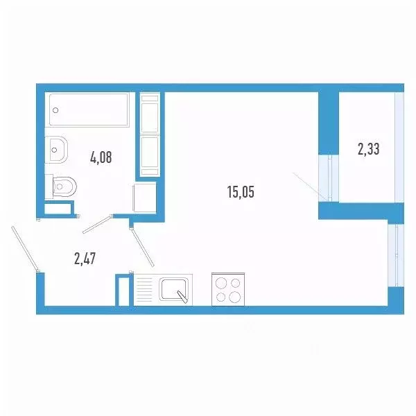 Студия Санкт-Петербург пос. Шушары,  (22.77 м) - Фото 0