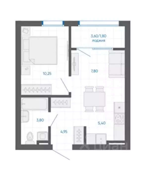 1-к кв. Челябинская область, Челябинский городской округ, пос. ... - Фото 1