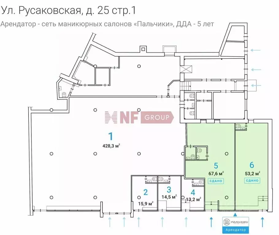 Торговая площадь в Москва Русаковская ул., 25С1 (68 м) - Фото 1