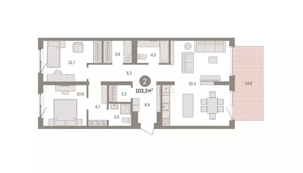 2-комнатная квартира: Екатеринбург, жилой район Юго-Западный, жилой ... - Фото 1