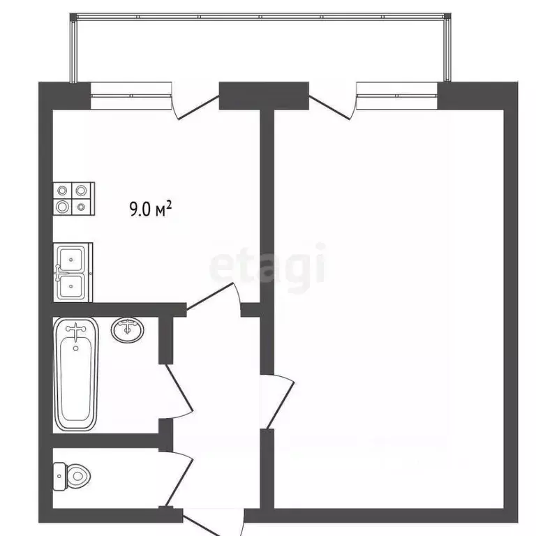 1-к кв. Ярославская область, Рыбинск Южный п/р, ул. Расплетина, 20 ... - Фото 2
