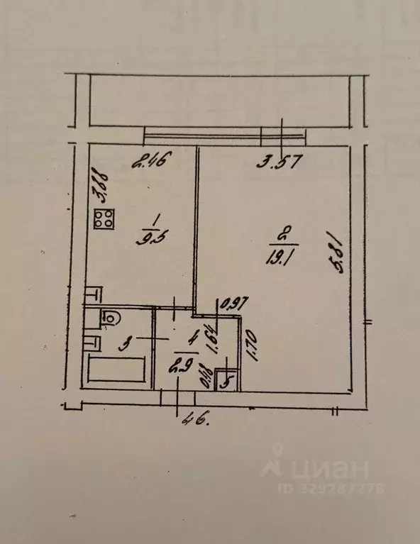 Квартира, 1 комната, 35 м - Фото 1