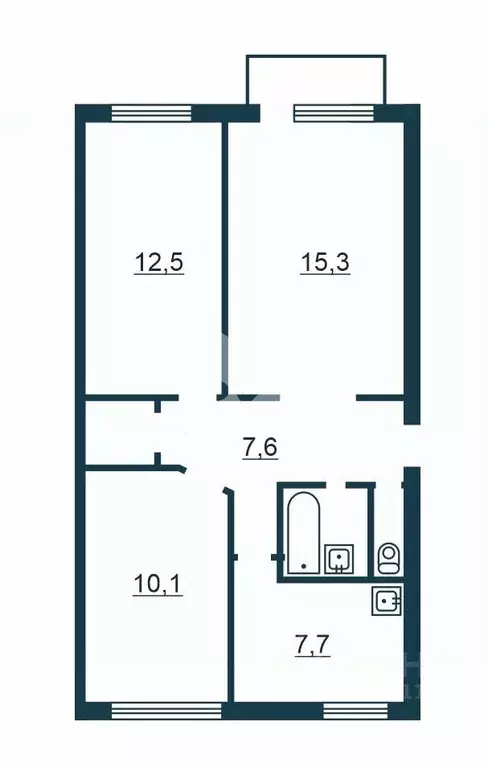 3-к кв. Новосибирская область, Искитим Индустриальный мкр, 11 (58.1 м) - Фото 2