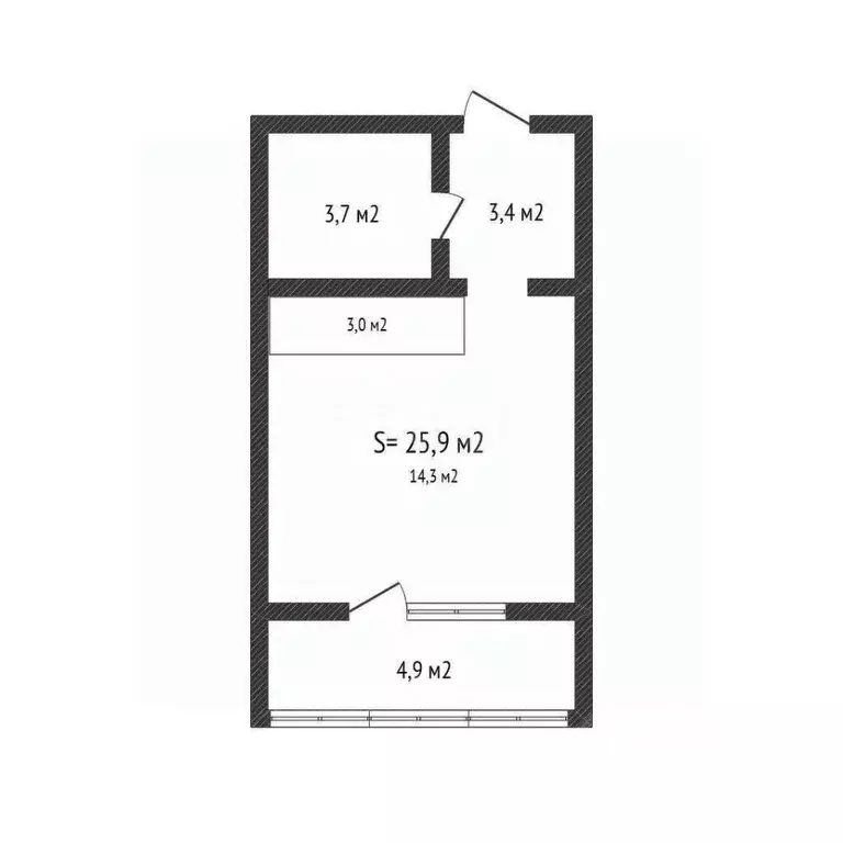 Студия Краснодарский край, Краснодар ул. Имени Героя Ростовского, 8к5 ... - Фото 1