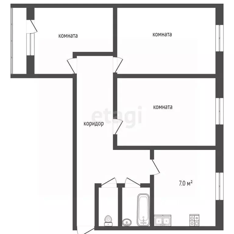3-к кв. Москва ул. 8-я Соколиной Горы, 7 (64.0 м) - Фото 1
