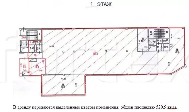 Офис (1608 м) - Фото 1