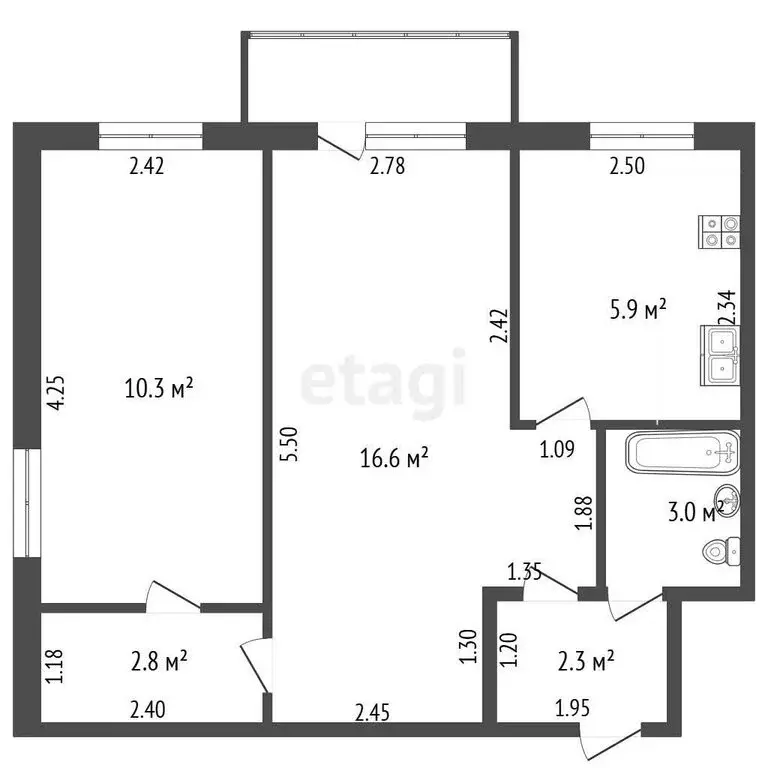 3-комнатная квартира: Прохладный, улица Свободы, 246/2 (40.9 м) - Фото 1