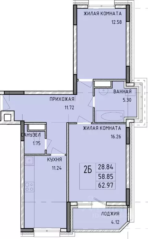 2-к кв. Тульская область, Тула Рязанская ул., 23 (62.97 м) - Фото 0
