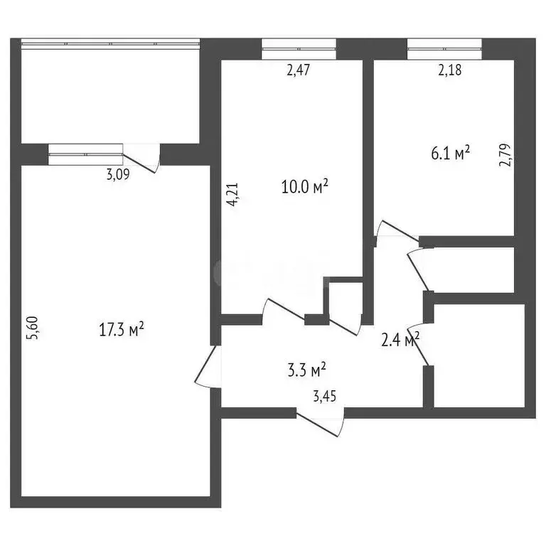 2-комнатная квартира: Кемерово, улица Марковцева, 24А (50.5 м) - Фото 1