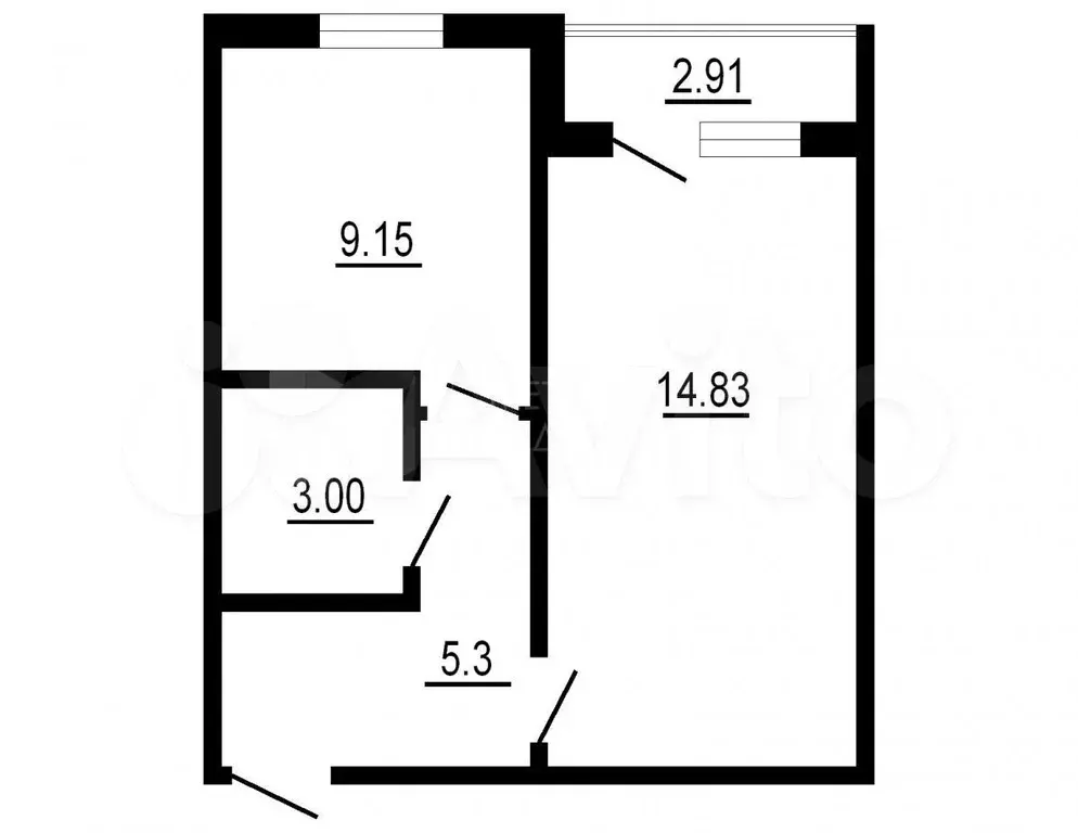 1-к. квартира, 33 м, 4/9 эт. - Фото 0