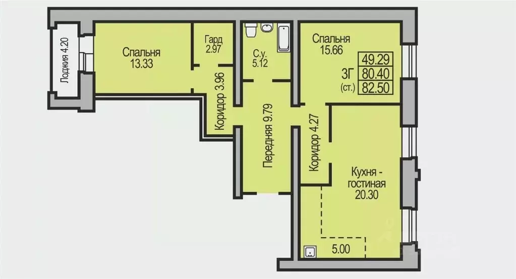 3-к кв. Новосибирская область, Бердск ул. Салаирская, 9 (82.5 м) - Фото 0