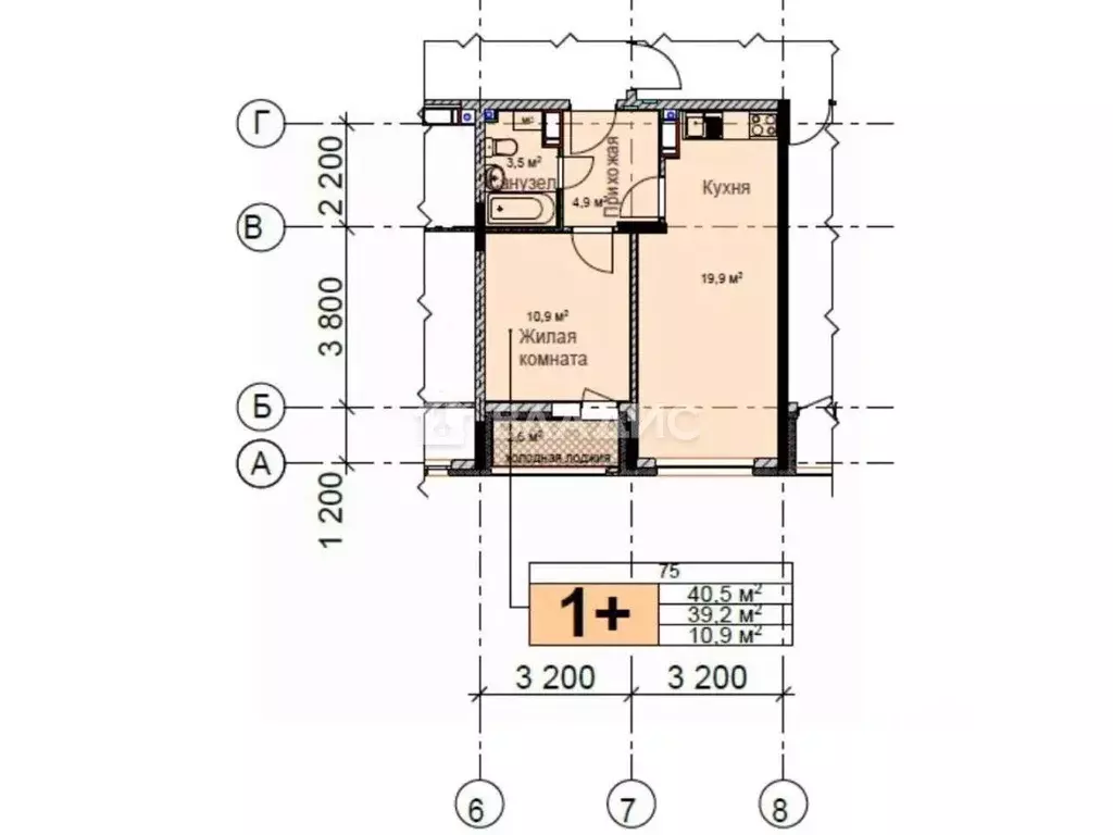 1-к кв. Нижегородская область, Нижний Новгород просп. Героев Донбасса, ... - Фото 2