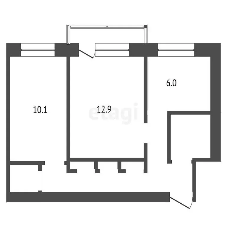 2-комнатная квартира: Воронеж, улица Красных Зорь, 52 (42.2 м) - Фото 1
