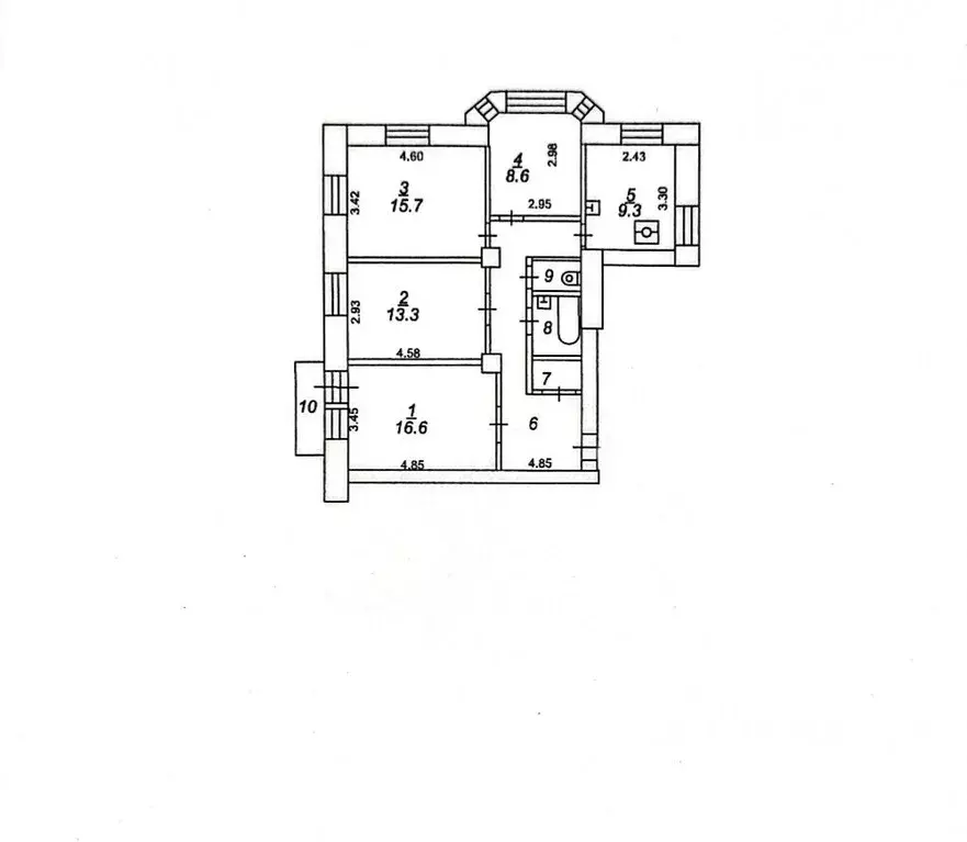 4-к кв. Московская область, Химки Ленинградская ул., 7 (78.0 м) - Фото 2