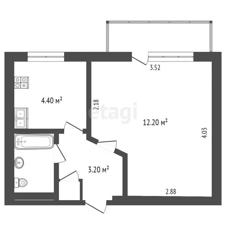 1-комнатная квартира: Севастополь, улица Маршала Геловани, 20 (23 м) - Фото 0
