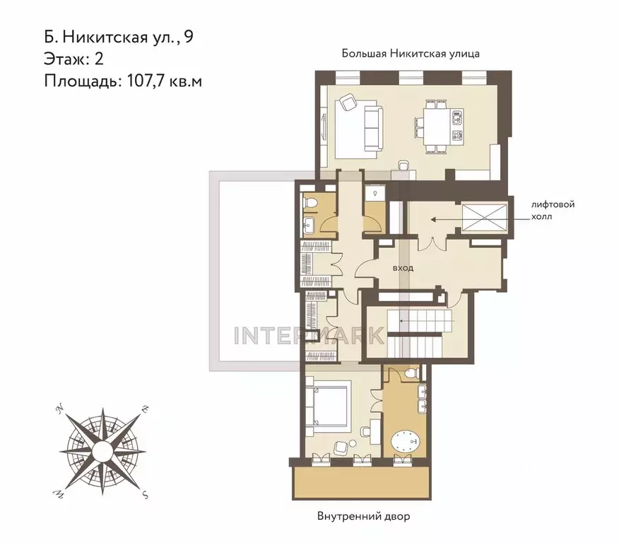 2-к кв. Москва Большая Никитская ул., 9 (107.7 м) - Фото 2