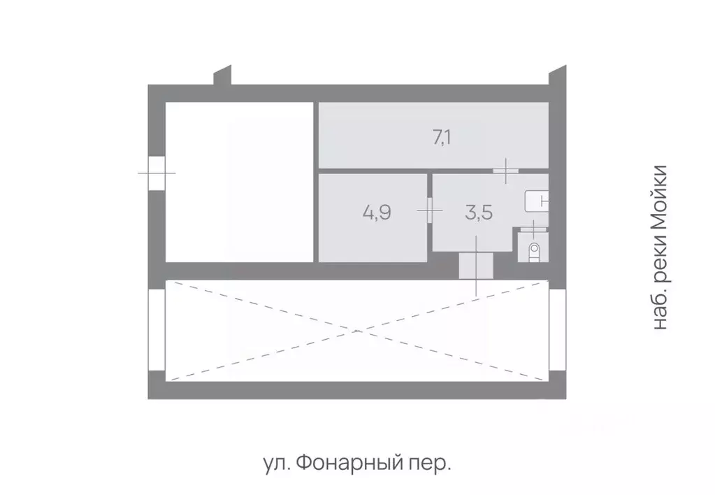 Офис в Санкт-Петербург наб. Реки Мойки, 82 (16 м) - Фото 1