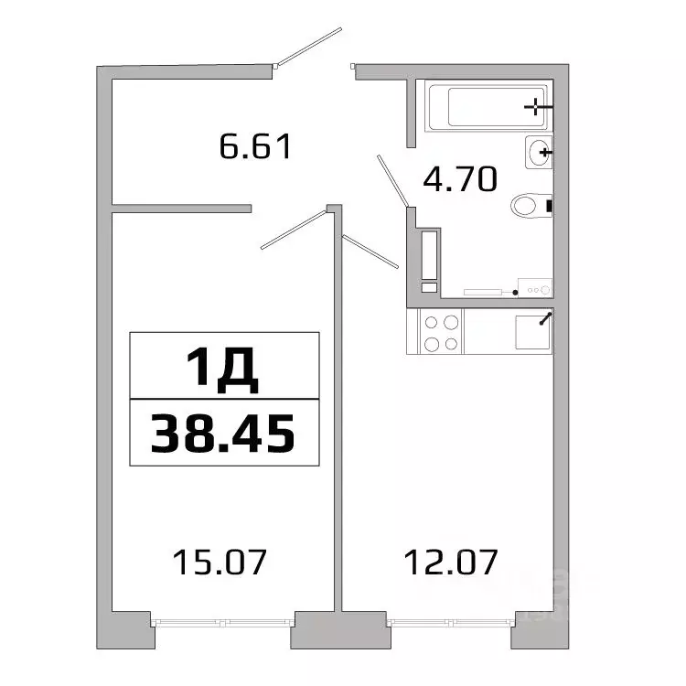 1-к кв. Иркутская область, Иркутск ИВАТУ городок, Авиатор жилой ... - Фото 1