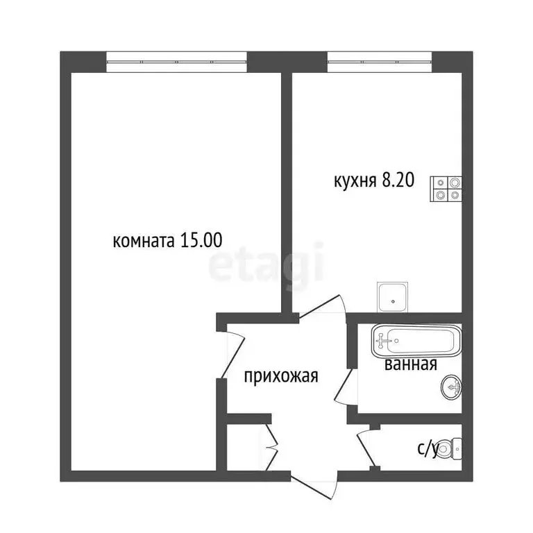 1-комнатная квартира: Санкт-Петербург, Замшина улица, 31 (30.6 м) - Фото 1