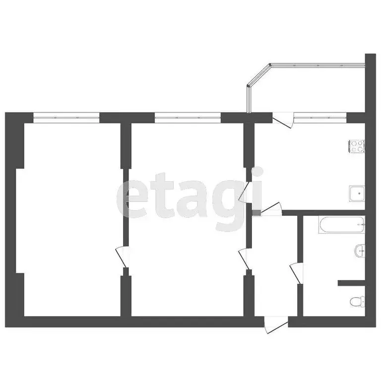 2-комнатная квартира: Тюмень, улица Федюнинского, 54к2 (58.8 м) - Фото 0