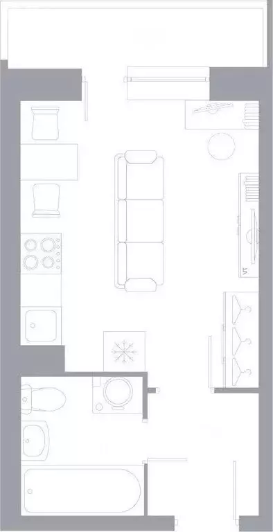 Квартира-студия: деревня Хохряки, Муромская улица, 4 (27.7 м) - Фото 1