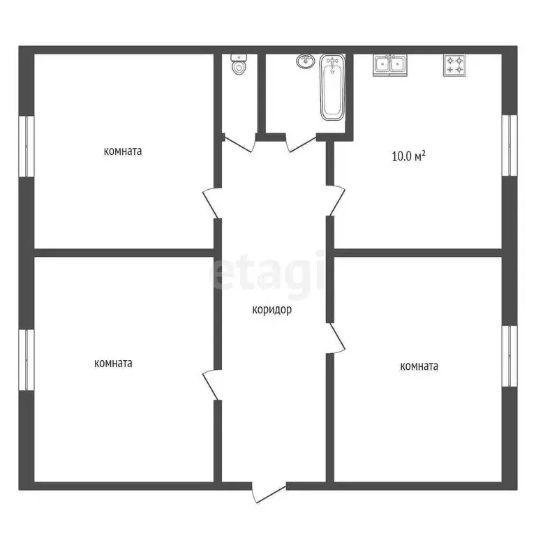 3-комнатная квартира: Заводоуковск, Революционная улица, 111 (61.4 м) - Фото 1