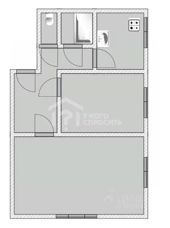 2-к кв. Санкт-Петербург, Санкт-Петербург, Петергоф Санкт-Петербургский ... - Фото 2