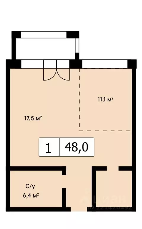 1-к кв. Москва Живописная ул., 21А (52.0 м) - Фото 0