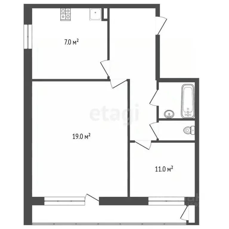 2-к кв. Ярославская область, Ярославль ул. Папанина, 10 (48.3 м) - Фото 2