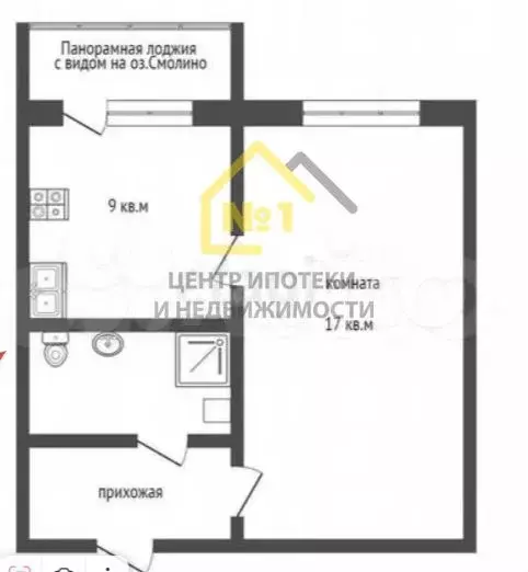 1-к. квартира, 32,1 м, 10/10 эт. - Фото 0