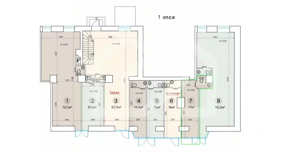 Торговая площадь в Москва Ленинградский просп., 33К3 (17 м) - Фото 1