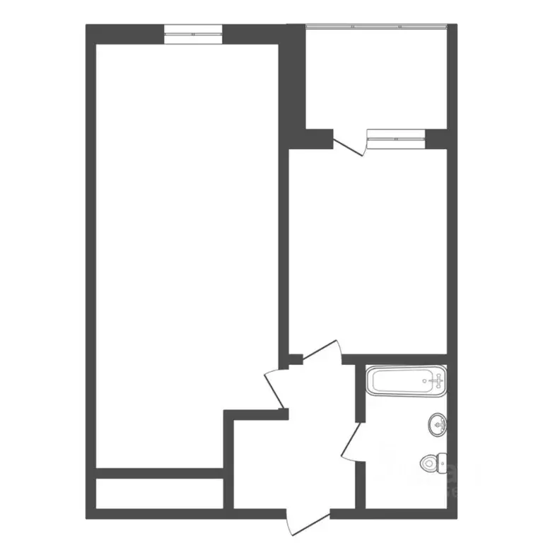 1-к кв. Тюменская область, Тюмень ул. Ветеранов Труда, 9Ак1 (32.5 м) - Фото 2