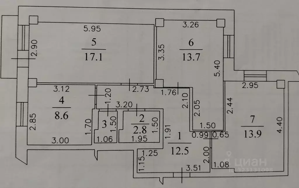 3-к кв. Кемеровская область, Юрга Фестивальная ул., 18 (70.0 м) - Фото 1