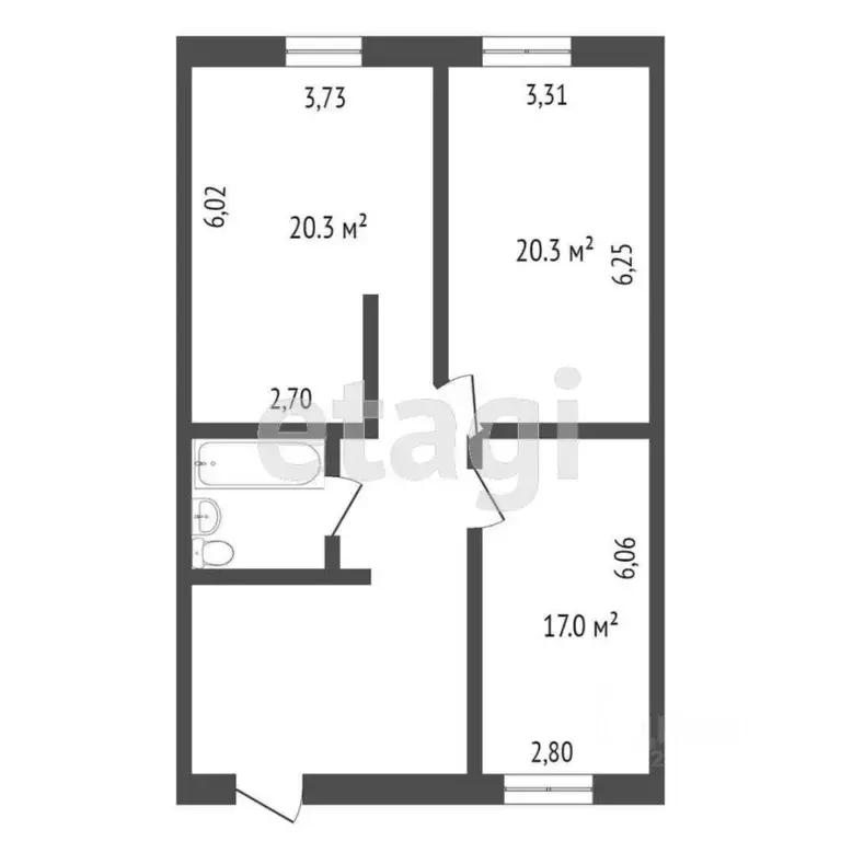 3-к кв. Новосибирская область, Бердск Бердский санаторий тер., 42 ... - Фото 2