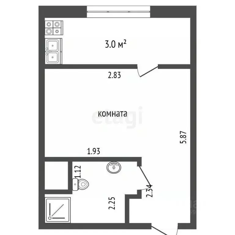 Студия Московская область, Ленинский городской округ, Лопатино пгт ул. ... - Фото 2