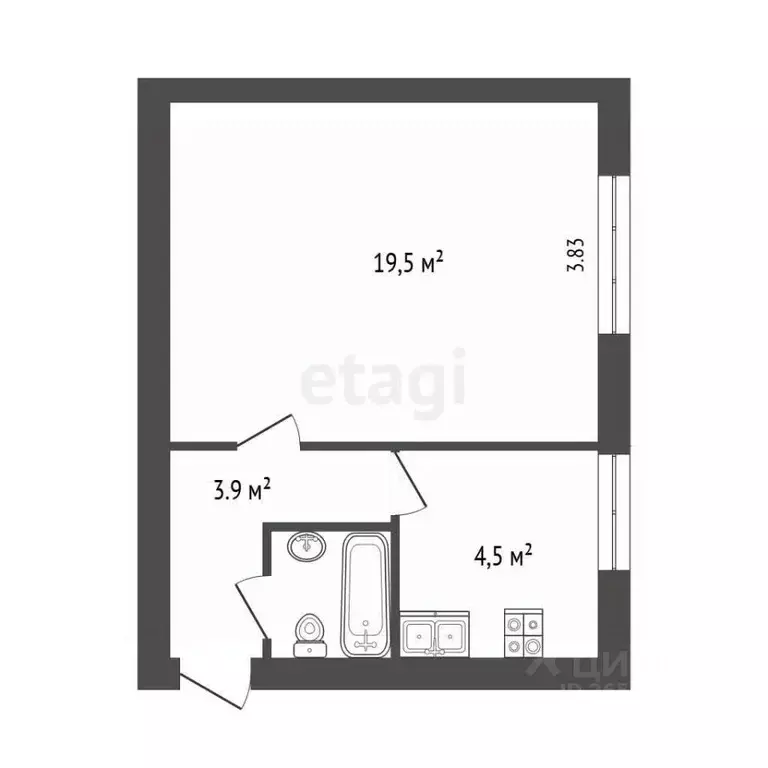 1-к кв. Севастополь ул. Гавена, 10А (29.0 м) - Фото 1